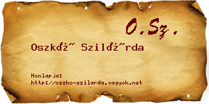 Oszkó Szilárda névjegykártya